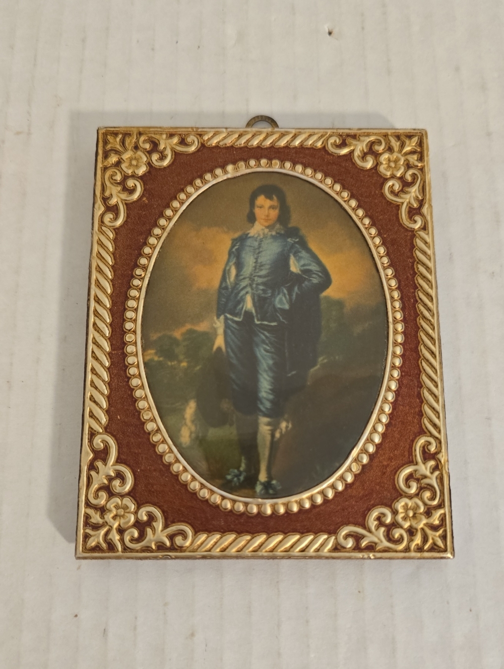 Vintage Miniature Blue Boy Picture